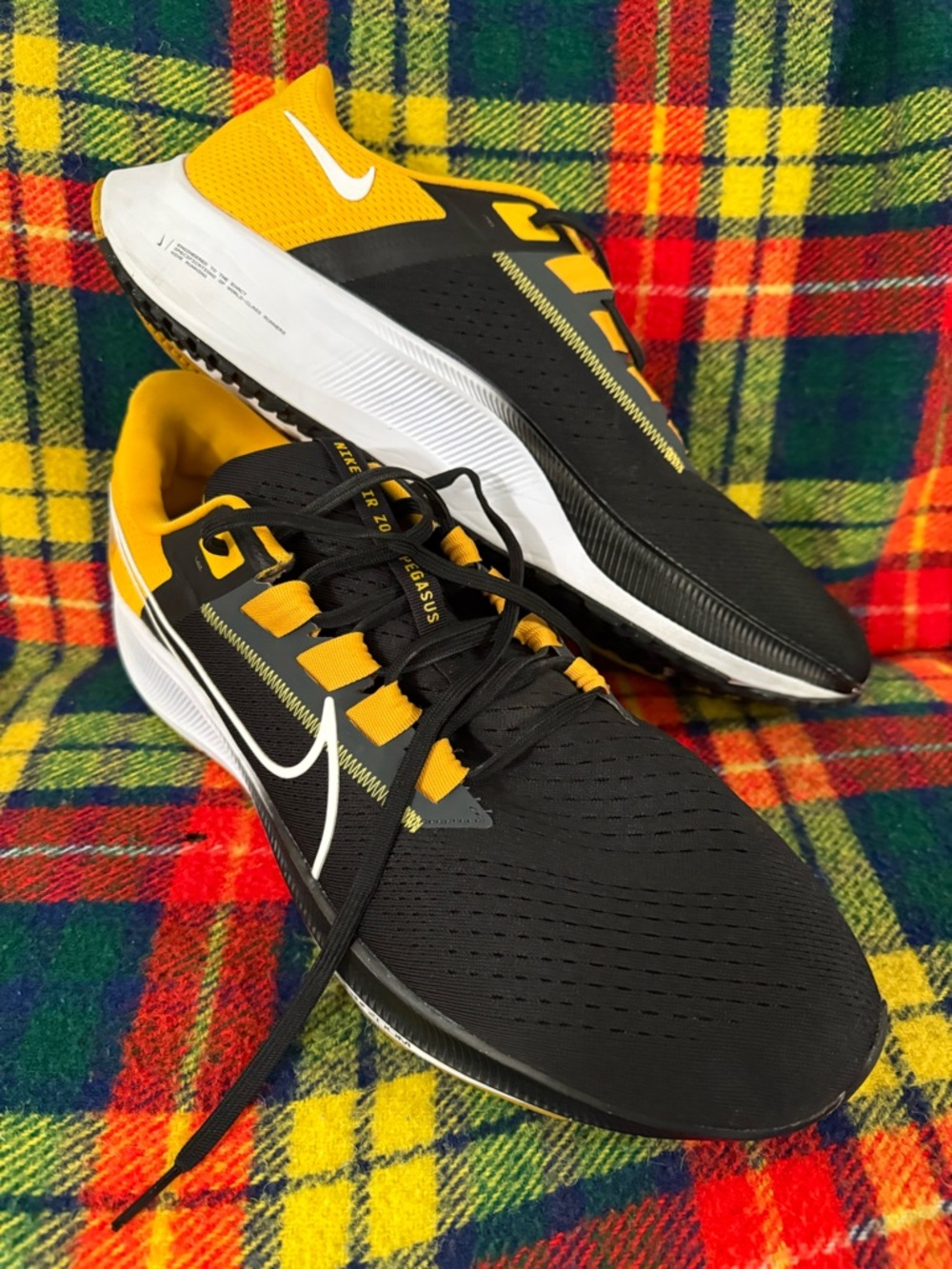 Nike Air Zoom Pegasus 38 DJ0834-001 Men's 15 Black/Gold Mizzou Sneakers Shoes